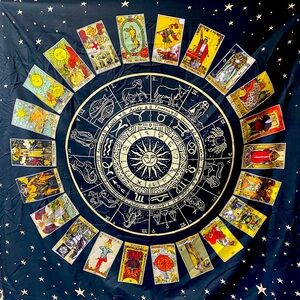 Zodiac/Tarot Card wall tapestry
